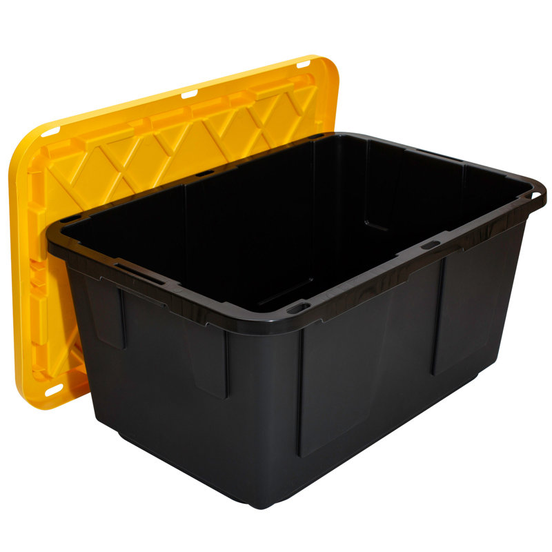 GreenMade 27 Gallon Black Professional Storage Tote with Handles Wayfair